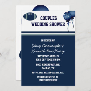 Invitation orientée de wedding shower du football