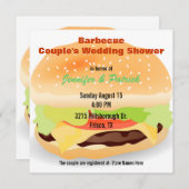 Invitation orientée du wedding shower du couple de (Devant / Derrière)