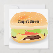 Invitation orientée du wedding shower du couple de (Dos)