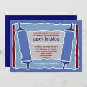 Invitation orientée FRAÎCHE de bat mitzvah de (Devant / Derrière)