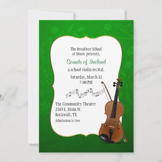 Invitation orientée irlandaise de considérant de (Devant)