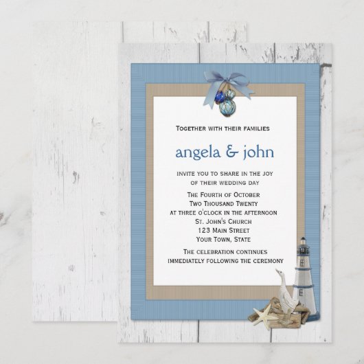 Invitation orientée nautique (Devant / Derrière)