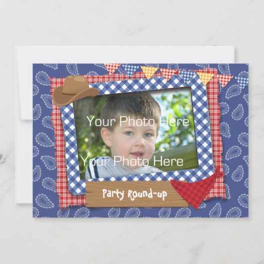 Invitation orientée occidentale d'anniversaire de (Devant)