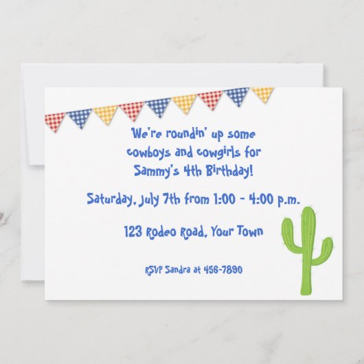 Invitation orientée occidentale d'anniversaire de (Dos)