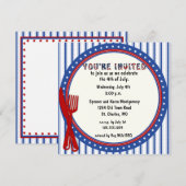 Invitation orientée patriotique de partie (Devant / Derrière)