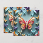 Invitation Origami papillon (Devant / Derrière)