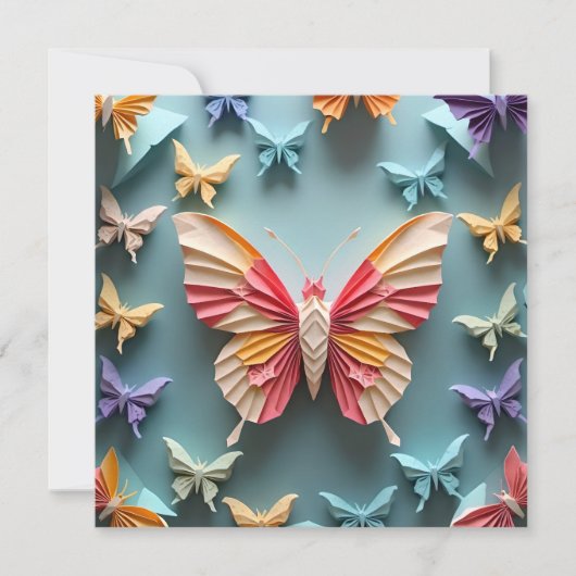 Invitation Origami papillon (Devant)