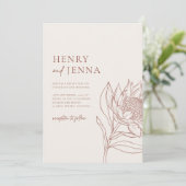 Invitation Originaire d'Australie Waratah Protea (Debout devant)