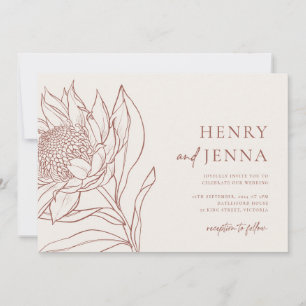 Invitation Originaire d'Australie Waratah Protea