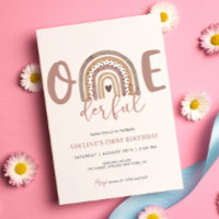 Invitation originale 1er anniversaire Fille Fête B