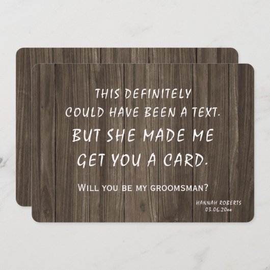 Invitation originale créative et amusante (Devant / Derrière)