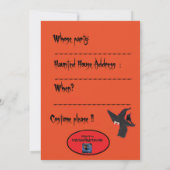 Invitation originale pour la fête d'Halloween des (Dos)