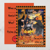Invitation originale pour la fête d'Halloween des (Devant / Derrière)