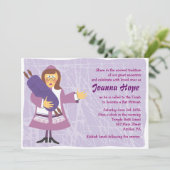 Invitation originale pour une Bat Mitzvah de fille (Debout devant)