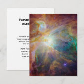Invitation Orion Nebula Composite (Devant / Derrière)