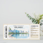 Invitation Orlando Trip Boarding Pass Ticket (Debout devant)