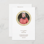 Invitation Ornamental Remember Dear One Passed Away Funeral (Devant / Derrière)