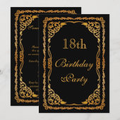 Invitation Ornat d'or des vents 18e anniversaire (Devant / Derrière)