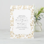 Invitation Ornat Gold Overlay et N'IMPORTE QUEL Mariage DE CO (Debout devant)