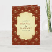 Invitation Ornat or orange Anand Karaj Sikh Mariage (Devant)