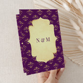 Invitation Ornat Royal Purple Or Anand Karaj Sikh Mariage