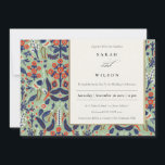 Invitation Ornat Turquoise Classy Floral Peacock Mariage<br><div class="desc">Si vous avez besoin d'une personnalisation supplémentaire,  n'hésitez pas à m'envoyer un message sur yellowfebstudio@gmail.com .</div>