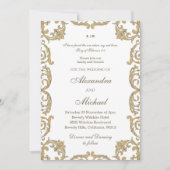 Invitation Ornate Baroque Bible Verse Christian Wedding (Devant)