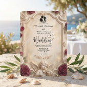 Invitation Ornate Baroque Cherub & Rose Vintage Wedding