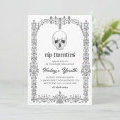 Invitation Ornate Black White RIP Années 20's 30e anniversair (Debout devant)
