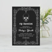 Invitation Ornate Black White RIP Années 20's 30e anniversair (Debout devant)