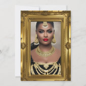 Invitation Ornate Elegant Photo Anniversaire Party Gold (Dos)