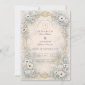Invitation Ornate Floral Baroque Wedding (Devant)