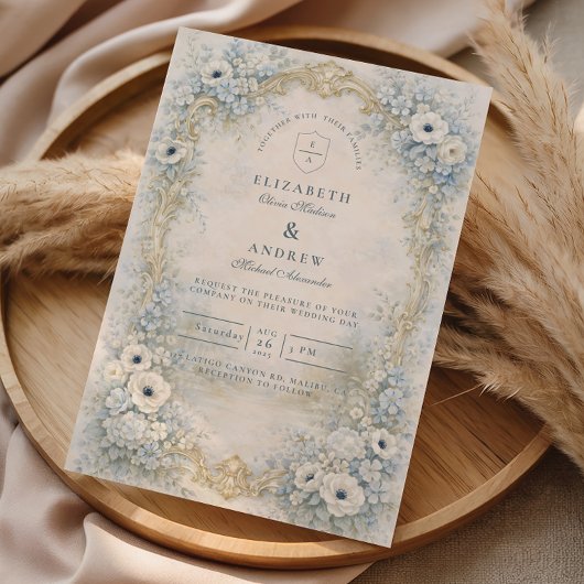 Invitation Ornate Floral Baroque Wedding