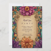 Invitation Ornate Floral Mardi Gras Masquerade (Devant)