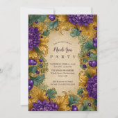 Invitation Ornate Floral Masquerade Mardi Gras (Devant)