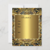 Invitation Ornate Gold Black 60e anniversaire Elégant Invitat (Dos)