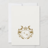 Invitation Ornate Hot Pink Gold Classy Floral Laurel Mariage (Dos)