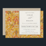 Invitation Ornate Jaune Classé Or Floral Peacock Mariage<br><div class="desc">Si vous avez besoin d'une plus grande personnalisation,  n'hésitez pas à m'envoyer un message sur yellowfebstudio@gmail.com .</div>