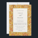 Invitation Ornate Jaune Classé Or Floral Peacock Mariage<br><div class="desc">Si vous avez besoin d'une plus grande personnalisation,  n'hésitez pas à m'envoyer un message sur yellowfebstudio@gmail.com .</div>