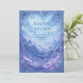 Invitation Ornate Mystic Snow Mountain Vista Wedding (Debout devant)