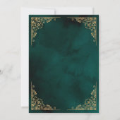 Invitation Ornate or Bordure verte Sweet sixteen 16 Anniversa (Dos)