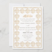 Invitation Ornate Romantic Vintage Gold Islamic Wedding (Devant)
