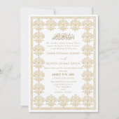 Invitation Ornate Romantic Vintage Gold Islamic Wedding (Devant)