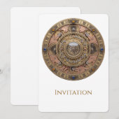 Invitation Ornate Steampunk Clockwork Mandala with Brass Gear (Devant / Derrière)