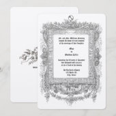 Invitation Ornate Victorian Era Scroll Frame Border Wedding (Devant / Derrière)