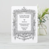 Invitation Ornate Victorian Era Scroll Frame Border Wedding (Debout devant)