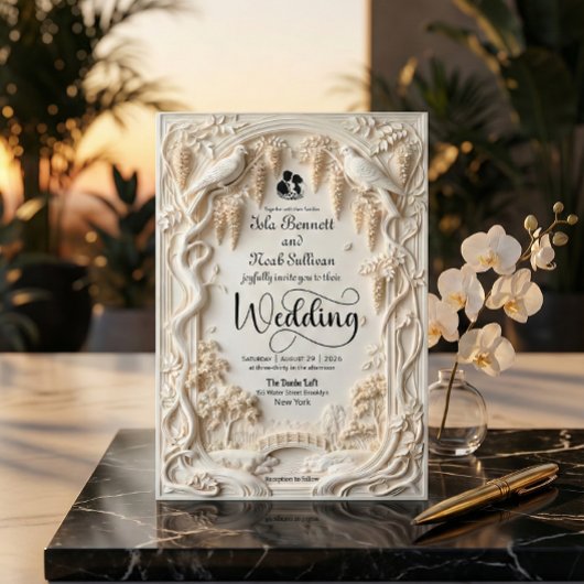 Invitation Ornate Victorian Garden Romance Traditional