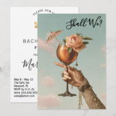 Invitation *~* Orné 3 A101 Cocktail PHOTO  EVEILLETTE (Devant / Derrière)