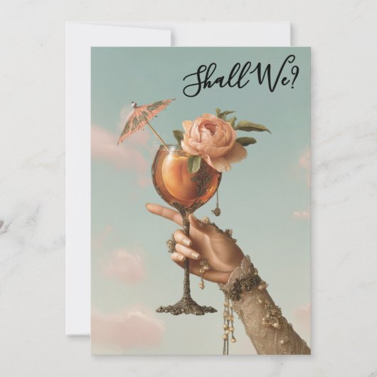 Invitation *~* Orné 3 A101 Cocktail PHOTO  EVEILLETTE DE FILL (Devant)