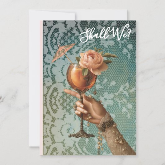 Invitation *~* Orné A101 Cocktail PHOTO 3 EVEILLETTE (Devant)